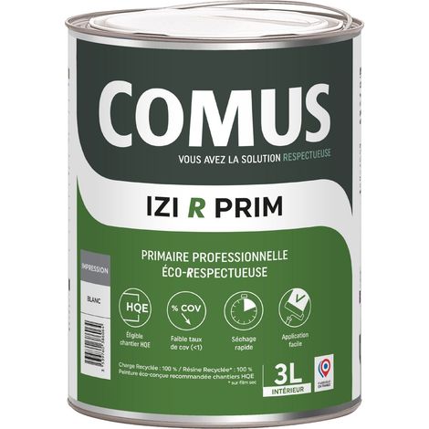 IZI R PRIM 3L - Primaire en phase aqueuse éco-respectueuse à base de 50% de matières recyclées - COMUS