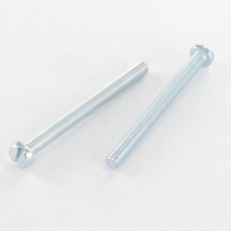 Vis métaux Tête cylindrique TC Fendue M5X50 Acier zingué blanc-30 pièces