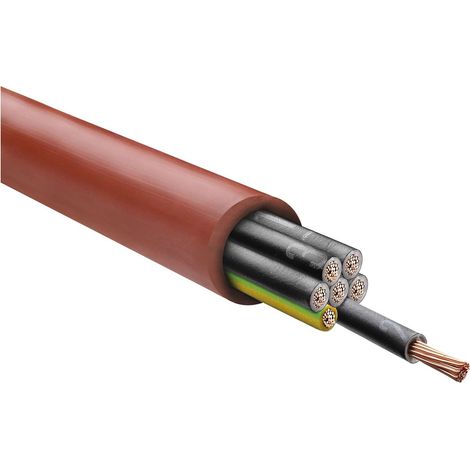 HELU KABEL SiHF 7G1mm² Silikonleitung AD 9,5mm Nennspannung Uo/U 300V/500V - 1 Meter