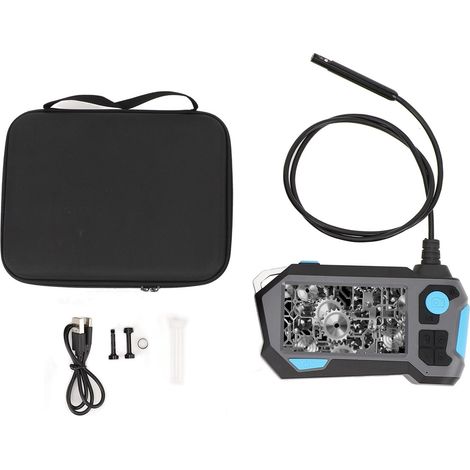 Caméra endoscope écran 4,5 pouces 1080P HD inspection à double objectif rotatif à 360 degrés avec lumières LED réglables pour l'inspection des moteurs automobiles (1/5)