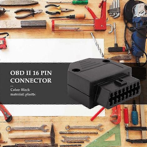 Adaptateur de prise de diagnostic 16 broches pour marques compatibles OBD2, avec boîtier et bornes inclus (1/2)
