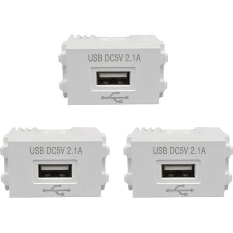- 3 x Panneau de charge pour téléphone mobile Module d’alimentation USB Prise 220V Transformateur 5V 2.1 Adaptateur de prise USB Prise d’alimentation (1/5)