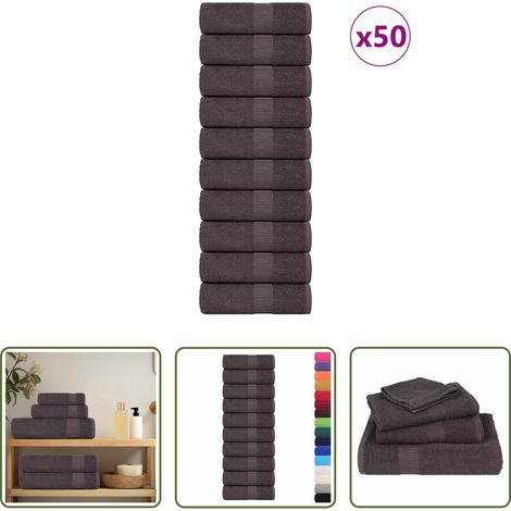 Baumwolle - Waschtücher FROGN 50 Stk. Anthrazit 30x30 cm 360 g/m² (1/5)