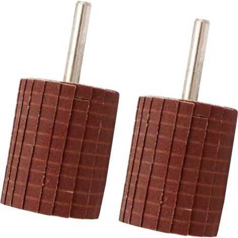 2Pcs Vadrouille à Poncer Cylindrique Ponceuse à Lamelles Ponceuse à Lamelles Rouleaux de Ponçage 400 Grains 6mm Arbre (1/5)