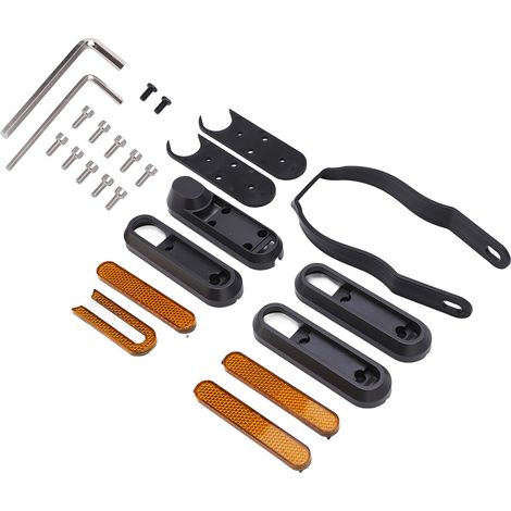 Ensemble de protections réfléchissantes pour moyeux de roue de trottinette Xiaomi PRO2 (jaune) (1/5)