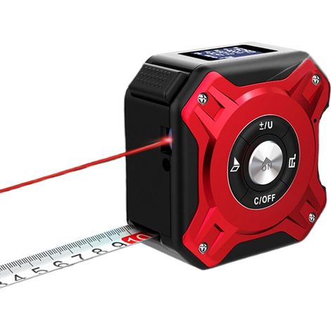 Mètre ruban numérique 3 en 1, mètre ruban laser infrarouge 40 m avec affichage, mètre ruban électronique rechargeable 5 m