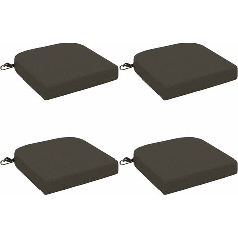 4-teilige Sitzkissen SOEST 4 stk. 100 % Polyester Anthrazit vidaXL