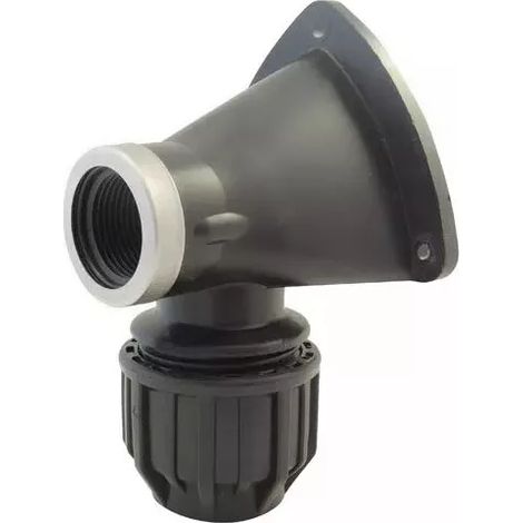 Racor acodado para tubo de polietileno hembra 15x21 (1/2") de 20 mm de diámetro. (1/3)