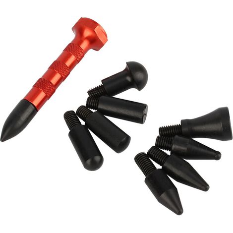 Jeffergarden Outil de réparation de bosses, dissolvant pratique à haute résistance, 9 têtes différentes, adapté aux voitures-DOU
