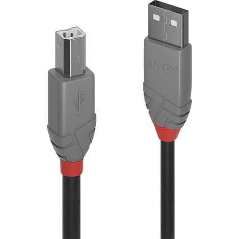 Câble USB 2.0 Lindy A-B 10M Anthra Line, 36677 (1/5)