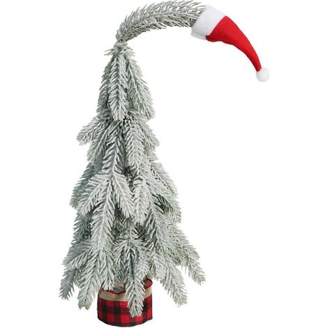 Handgefertigter Mini-Weihnachtsbaum aus Holz, Schneezeder-Motiv, dekoratives Ornament für Schreibtisch, Bücherregal, Weihnachtsdekoration, mehrfarbig (1/5)