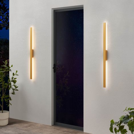 Lange goldene minimalistische Design-Wandleuchte 124 cm IP65 - Sambai