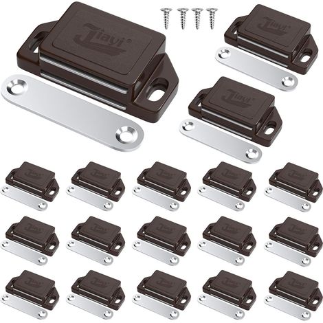 Lot de 6 Aimant Porte Placard Aimant de Porte Plastique pour Armoire, Loquet de Porte Puissant Aimant Meuble Loqueteux Magnétiques Aimant Fermeture de Porte pour Tiroirs, Cuisine