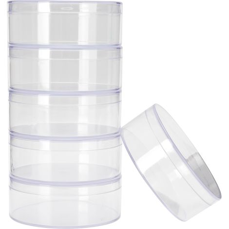 Boîte ronde à bonbons de mariage, 6 ensembles, emballage de rangement de petits bijoux Transparent pour (1/5)