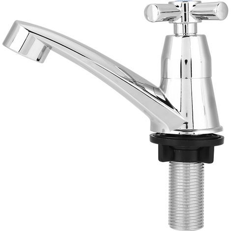 Moderne Simple Robinet D'évier Robinet Accessoires Chrome Finition Robinet D'eau pour Maison Salle De Bains Lavabo Cuisine Bassin 3 Poignée Type En Option(Croix) (1/5)