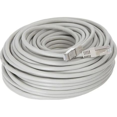 Cable RJ45 - Catégorie 6 FTP Blindé - 30 M - Connecteur RJ45 Mâle - Réseau Haute Vitesse Jusqu'à 1000 Mbps (1/5)