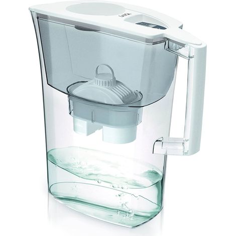 Laica Caraffa Filtrante Prime Line, Bianca, Capacità 3.0L, Preserva sali minerali, riduce cloro e metalli pesanti, sostanze chimiche contaminanti e durezza (Bianco, Con 1 Filtro) (1/4)