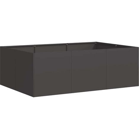 Maison Exclusive - Pflanzkübel Schwarz 120x80x40 cm Stahl