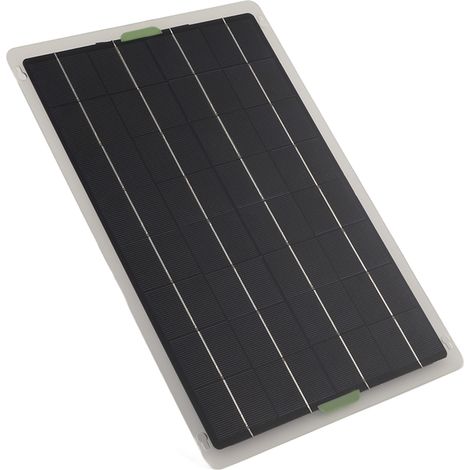 Chargeur/mainteneur de batterie solaire portable 20 W 12 V avec double port USB pour camping-car ou voiture (1/5)