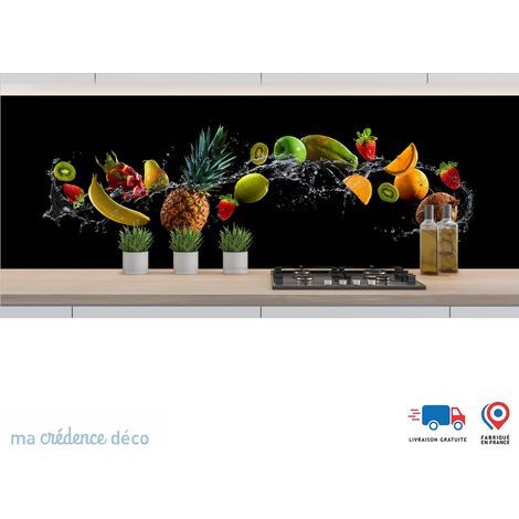 Crédence : Bain de fruits 2 noir - Alu composite - 60 - 120 (1/3)