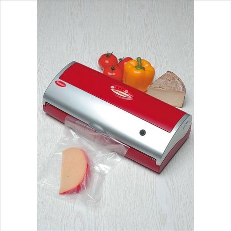 Machine sous vide auto rouge/satin – Aspiration professionnelle 180W – Système de sécurité anti-liquide – Fonctionnement continu – Reber