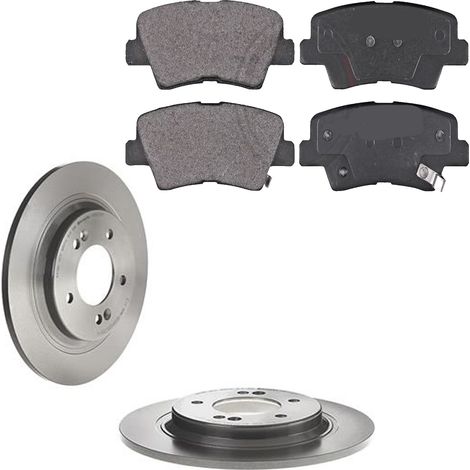KIT FRENI POSTERIORI compatibile con KIA OPTIMA , SPORTWAGON (JF) - DISCHI + PASTIGLIE OEM: P30067 / 18423 , 18799 /SOSTITUZIONE DIRETTA/BASSA POLVERE/SILENZIOSO (1/5)