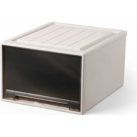 Boîte de rangement à tiroir plastique abricot 47 x 33.5 x 21 (1/5)