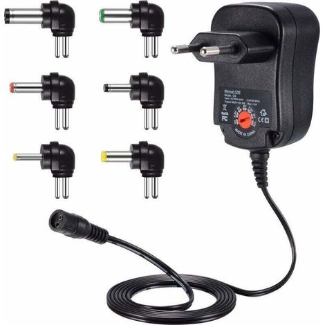 12W Adaptateur Alimentation Universelle 3V 4,5V 5V 6V 7,5V 9V et 12V, Chargeur Secteur Transformateur DC 220V pour VTech Kidimagic Starlight Kidi LightShow Party Sorio 1 2 3S 3 MobiGo Genius (1/4)