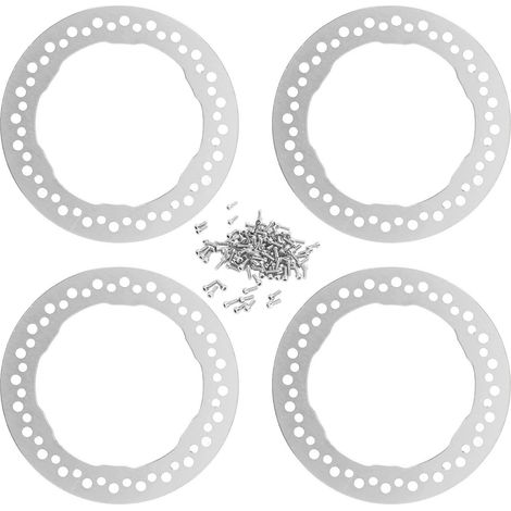 4 pièces 1,9 pouces anneaux de blocage de jante en alliage d'aluminium pour voiture RC Traxxas 1/10, couleur argent