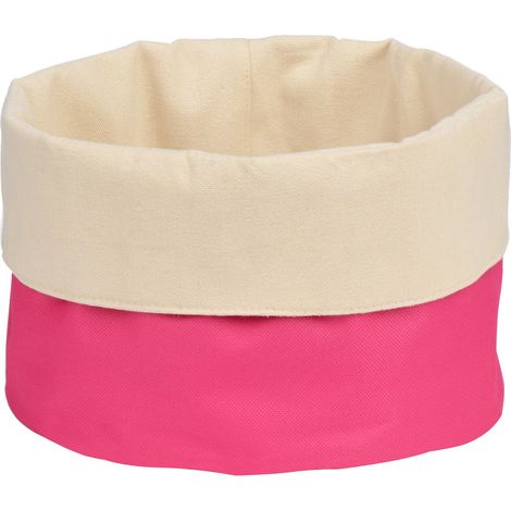 Premier Housewares Hot Pink and Pink Cream Folded Design Bread Basket (1/2)