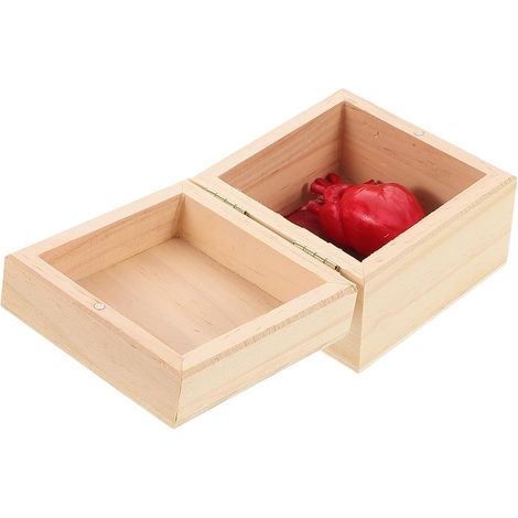 Boîte en Bois Cœur Anatomique Décoration Humoristique pour Garçon et Filles Accessoire de Farce Halloween pour Salle de Jeux Coffret de Rangement Unique (1/5)