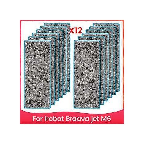12-teiliges Wischmopp-Set für iRobot Braava Jet M6 Saugroboter – Zubehör, Ersatz-Reinigungstücher (1/5)