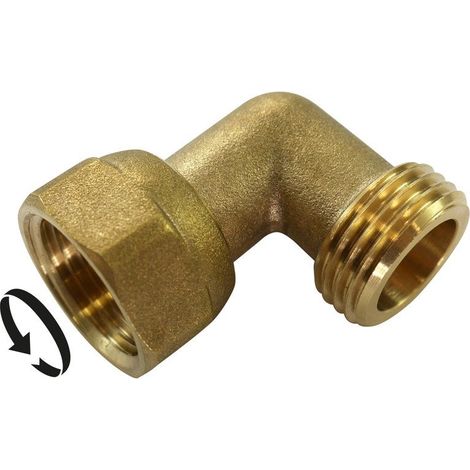 "Gomito in ottone maschio/femmina 12/17 (3/8") con dado libero" SANS MARQUE