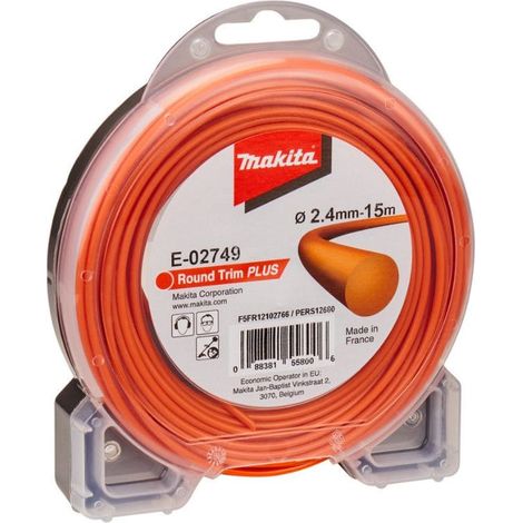 Bobina di filo tondo "Round Plus" Ø 2,4 mm lunghezza 15 m - MAKITA E-02749
