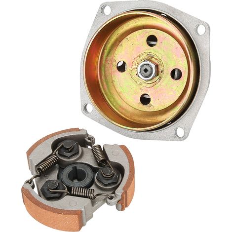 Carter de tambour d'embrayage 6T T8F + disque d'embrayage, compatible avec les mini quads/motocross/VTT 47cc/49cc (1/5)