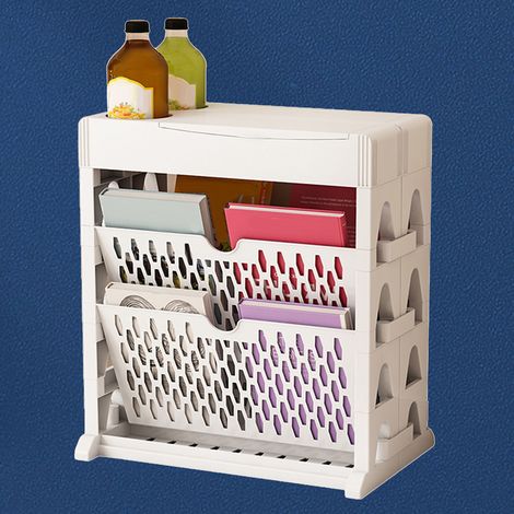 Étagère de rangement pour livres, petite bibliothèque, grande capacité, accès facile, idéale pour le salon et la chambre, double rangée, 2 niveaux, blanche. (1/5)