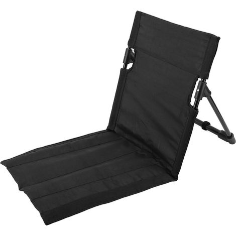 Chaise Longue de Plage Pliable pour Adultes, Transat de Parc Extérieur avec Dossier Réglable, Noir (1/5)