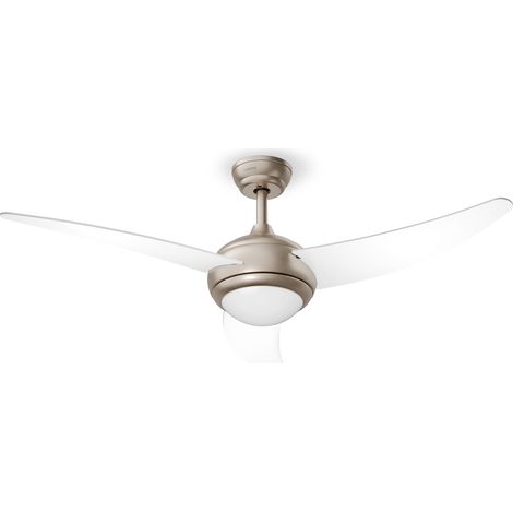 Klarstein Ventilador de techo El Paso con luz  132 cm  35 W  Funcionamiento silencioso  Madera