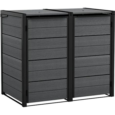 Keter HideAway 240L Mülltonnenbox, 145x82x120 cm, wetterfest, Evotech™