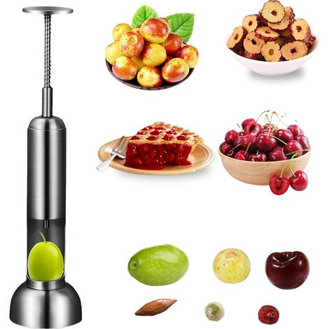 Dénoyauteur de cerises en multifonctionnel d'olives fruits pour raisins Acier Inoxydable Acier (1/5)