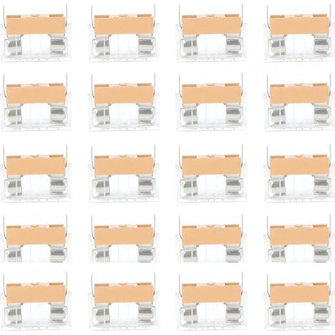20 Pièces Porte-fusible avec Couvercle Transparent Support de Montage sur Panneau PCB pour Fusible 5X20 (1/5)