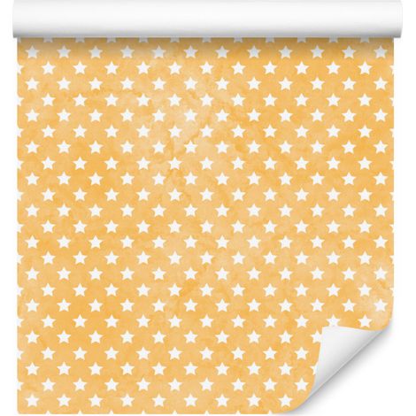 Carta da parati color crema con stelle dorate, sfondo color crema per soggiorno e camera da letto 50x1000 cm (1/5)