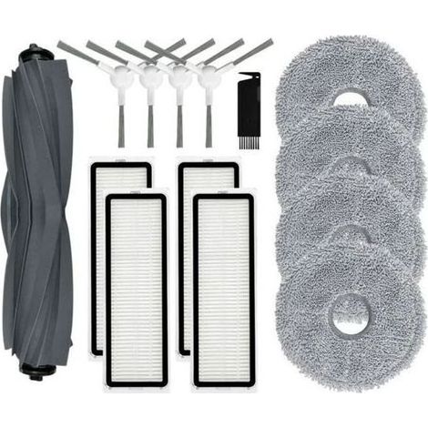 Dreame Bot L10 Prime / L10S Pro, Rouleau Principal, Brosse LatéRale, Filtre Hepa, Chiffons de Vadrouille, Accessoires de Chiffons (1/4)