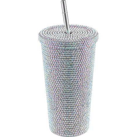 Gourde Isotherme 500ml en Acier Inox avec Strass pour Femme - Bouteille d'Eau Élégante (1/5)