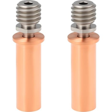Pack of 2 Bimetallic Titanium and Copper Thermal Break Tubes 1.75 mm Compatible with Anycubic Mega and Vyper for Hotend Style V5 (1/5)