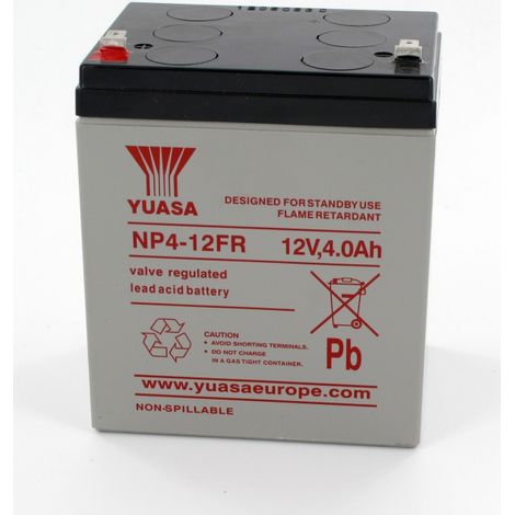 Batterie Plomb 12V 4Ah Yuasa (90X70X106) (NP4-12FR) (1/2)