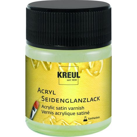 Kreul Acryl-Seidenglanzlack auf Kunstharzbasis transparent 50 ml Verzierfarbe