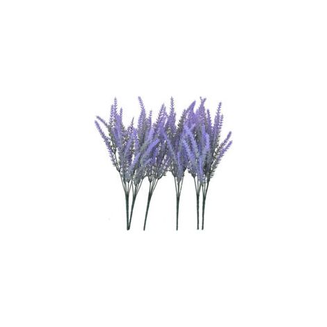 Lot de 6 fleurs artificielles de lavande violette, Décoration élégante pour maison et événements, Tiges flexibles en acier, Facile à nettoyer, Cadeau romantique et chic