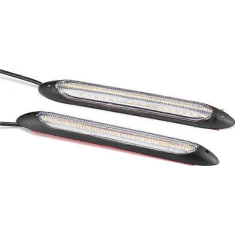 2 bandes lumineuses LED DRL 6" pour phares, feux de jour avec clignotants séquentiels (1/5)