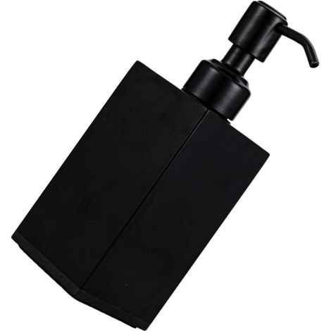 Liquid Soap Dispenser Stainless Steel 280ml Black Square for